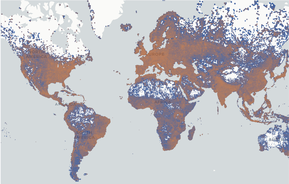 Global coverage of neighbourhood-level GONI scores